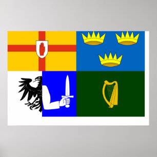 Póster Quatro províncias, bandeira de Ireland