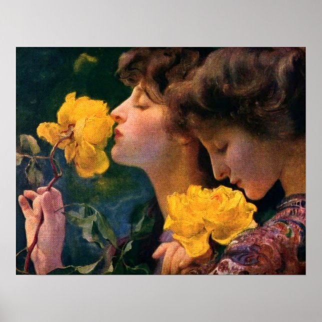 Poster Quatro Rosas de Franz Dvorak (Frente)