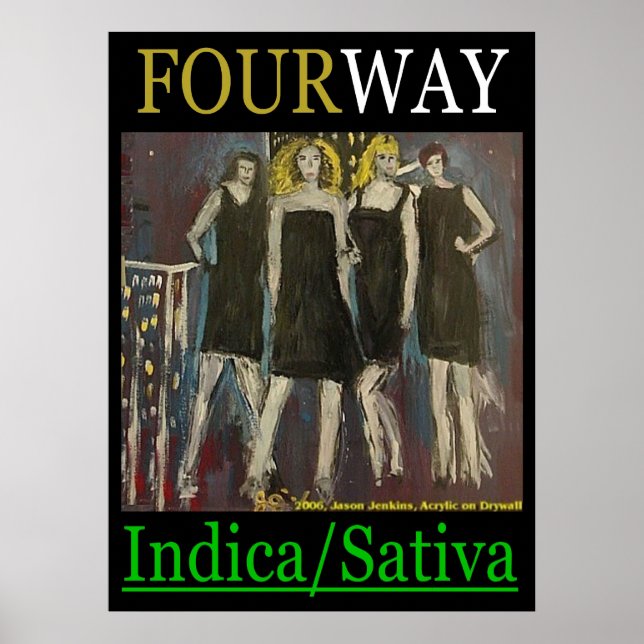PÓSTER QUATRO VIAS INDICA SATIVA (Frente)