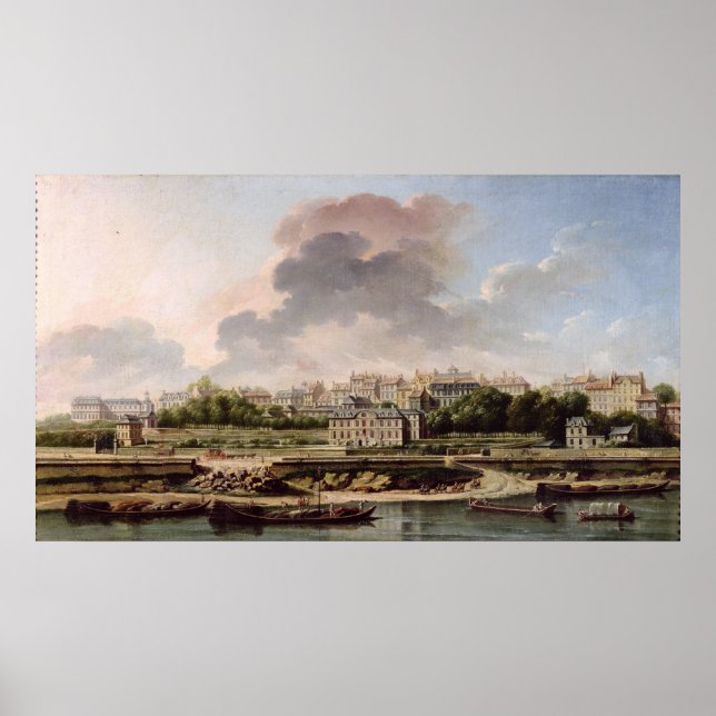 Poster Quay and Village of Passy em 1757 (Frente)