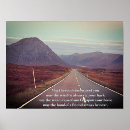 Poster Que a estrada se levante para conhecê-lo Glencoe S