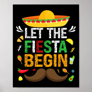 Poster Que A Fiesta Comece No Partido Mexicano Cinco De E