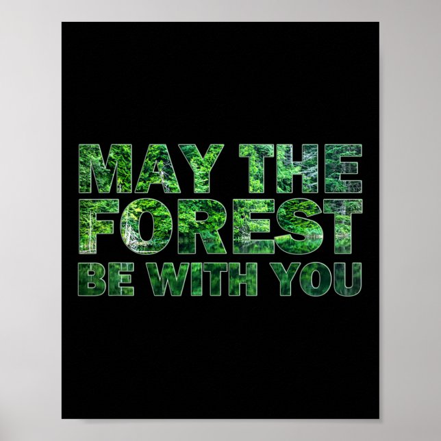 Poster Que a Floresta Esteja Com Você Caminhada na Nature (Frente)