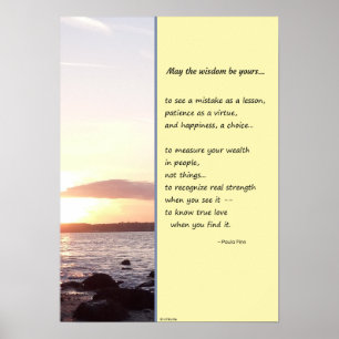 Poster Que a sabedoria seja sua...