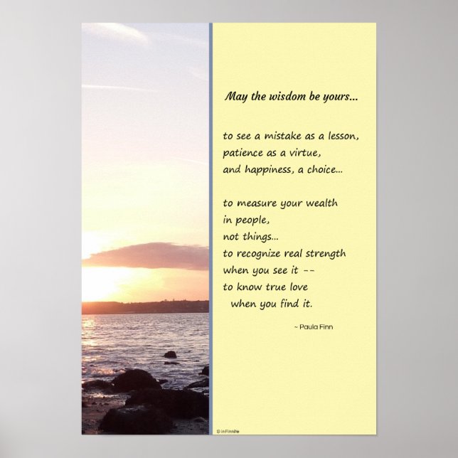 Poster Que a sabedoria seja sua... (Frente)