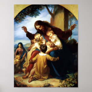 Poster Que as crianças venham até mim por Carl Vogelstein