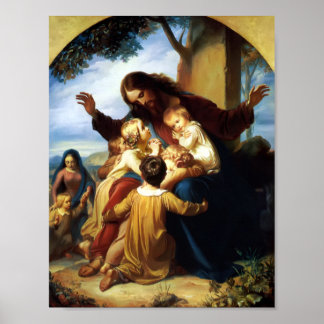 Poster Que as crianças venham até mim por Carl Vogelstein