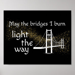 Poster Que as pontes que queimo acendam o caminho