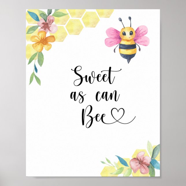 Poster Que Bela Abelha. Bee Girl. (Frente)