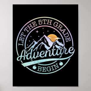 Poster Que Comece a Aventura da 5ª Série Retro Primeiro D