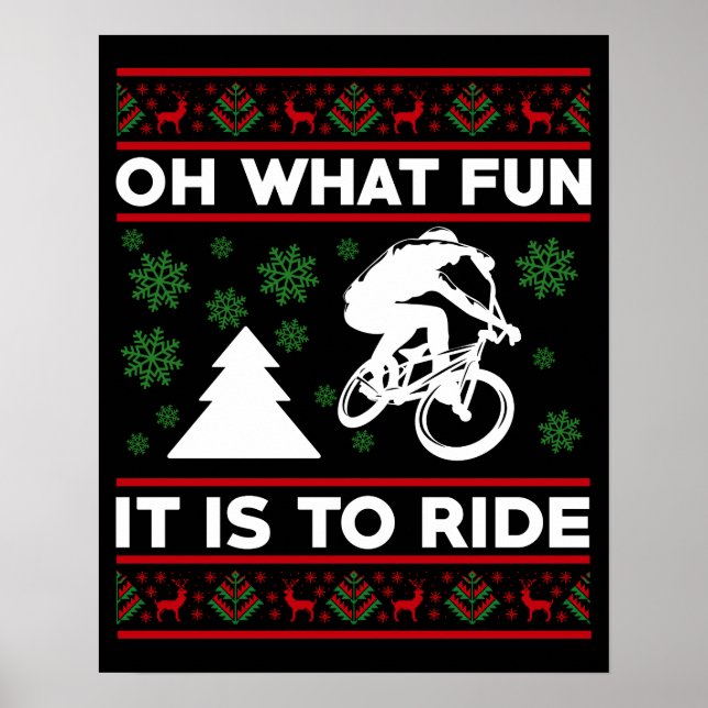 Poster Que Diversão É Andar De Bicicleta Natal (Frente)