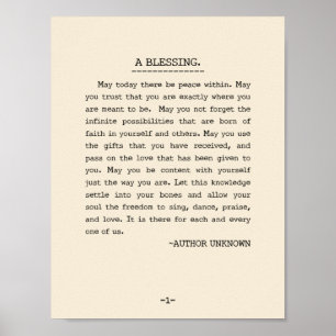 Póster Que hoje haja paz no interior