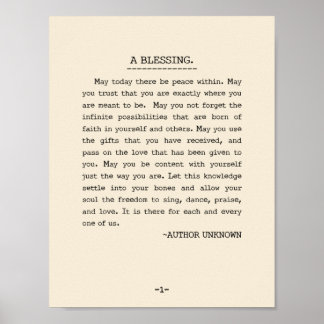 Póster Que hoje haja paz no interior