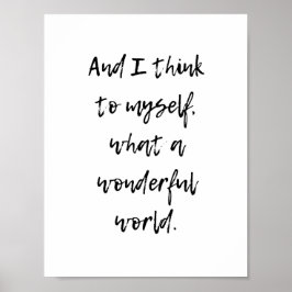 Poster Que mundo maravilhoso