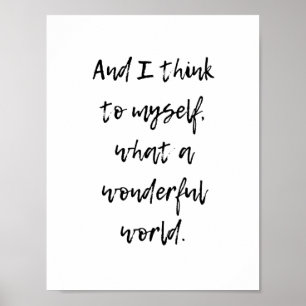 Poster Que mundo maravilhoso