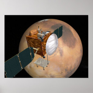 Póster Que orbita das telecomunicações de Marte