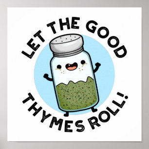 Poster Que Os Bons Times Enrolem O Herb Pun Engraçado