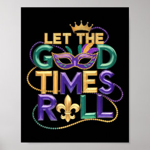 Poster Que Os Homens Do Carnaval Mardi Gras Se Desloquem