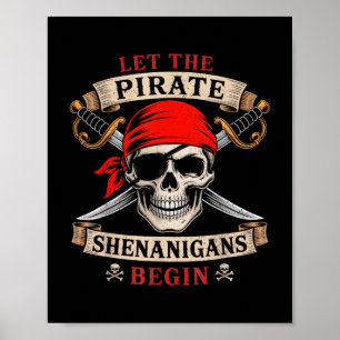 Poster Que Os Piratas Shenanigans Comecem O Halloween M