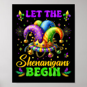 Poster Que Os Shenanigans Comecem A Camisas Mardi Gras Ho