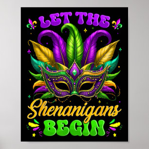 Poster Que Os Shenanigans Comecem A Camisas Mardi Gras Ho
