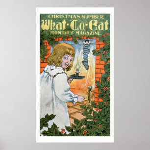 Poster "Que para comer o compartimento, número do Natal"