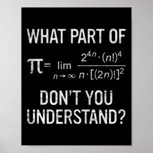 Poster Que parte de você não entende a equação matemática