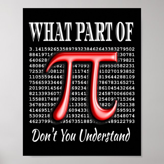 Poster Que parte de você não entende o Dia de Pi do Prese (Frente)