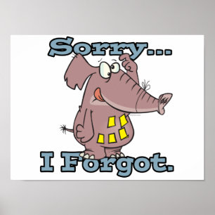 Póster que pena que esqueci o elefante esquisito