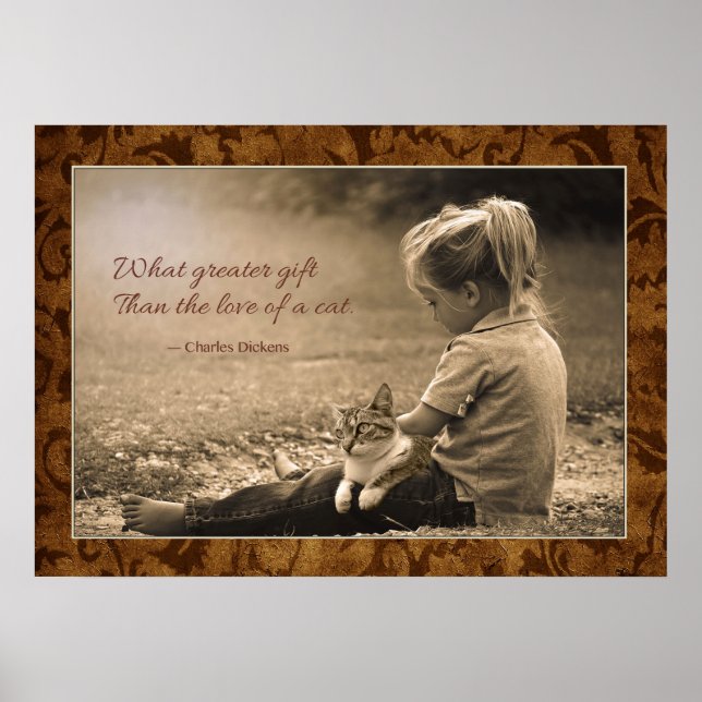 Póster Que presente maior que o amor de um gato. (Frente)