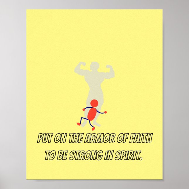 Poster que seja forte no espírito, (Frente)