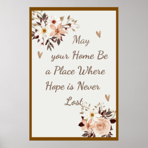 Poster Que sua casa seja um lugar onde a esperança nunca
