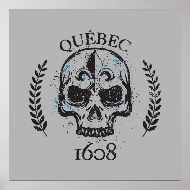 Póster Quebec 1608 estilo guindaste grunge métal 1608 (Frente)