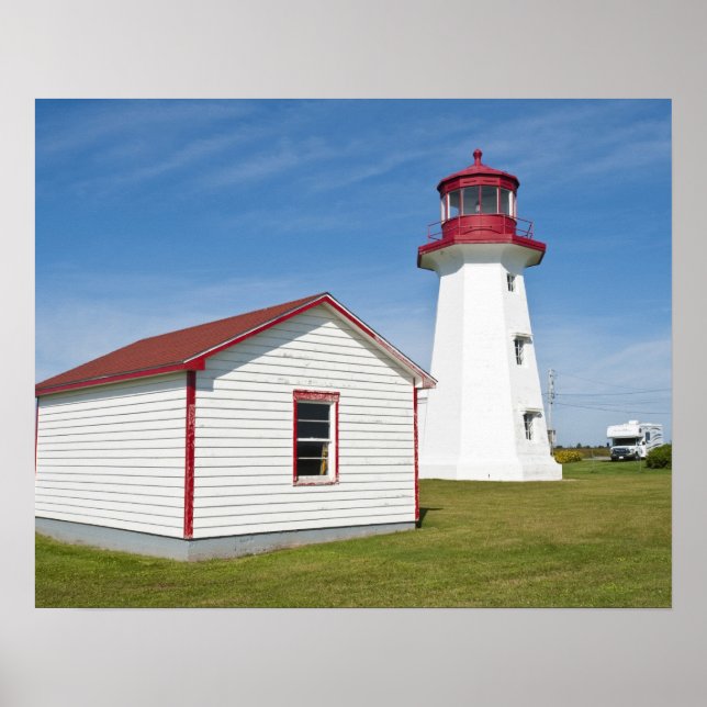 Póster Quebec, Canadá. Farol Cap D'Espoir. (Frente)