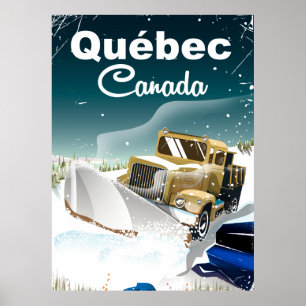 Póster Québec Canada viagens vintage