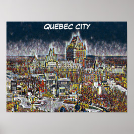 POSTER QUEBEC CITY POP ART