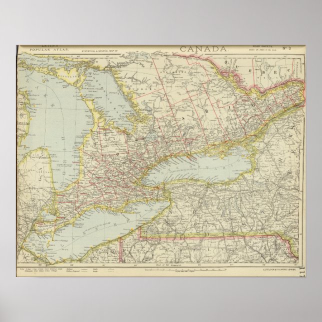 Poster Quebec, Ontário, Canadá (Frente)