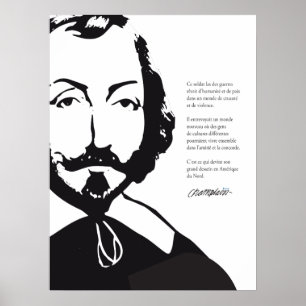 Póster Québec Samuel de Champlain 1608 Nouvelle-França