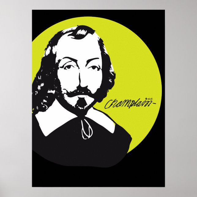 Poster Québec Samuel de Champlain 1608 Nouvelle-França (Frente)