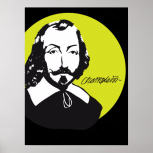 Poster Québec Samuel de Champlain 1608 Nova-França