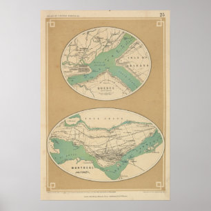Póster Quebeque e seus ambientes