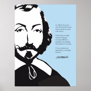 Poster Quebeque Samuel de Champlain 1608 Notícia-França