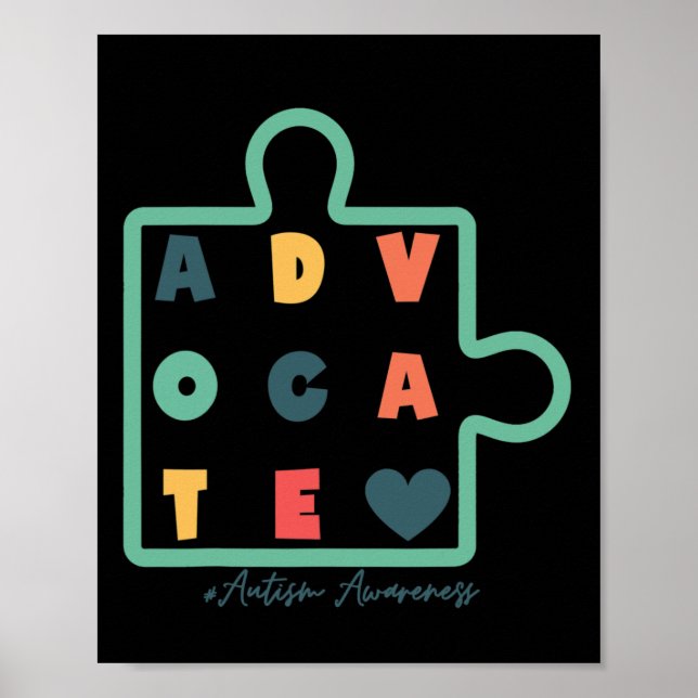 Poster Quebra-cabeça Advocate Autismo Sensibilização Supo (Frente)