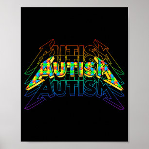Poster Quebra-cabeça Autismo Esqueleto Meme Música Metal