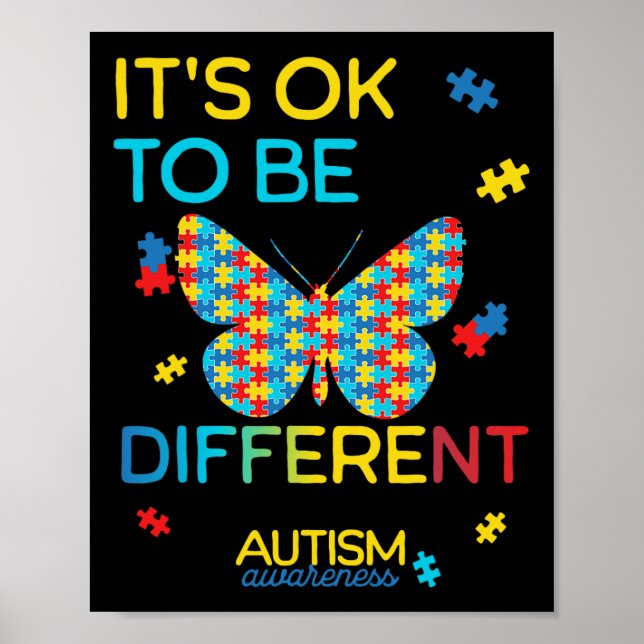 Poster Quebra-cabeça Borboleta Tudo Bem Ser Diferente Con (Frente)