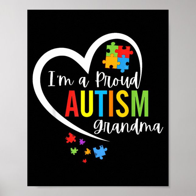 Poster Quebra-cabeça de Conscientização sobre Autismo Cor (Frente)