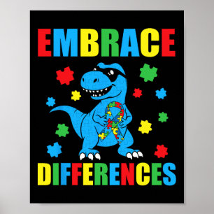 Poster Quebra-cabeça Dinossauro T-rex Abrace Diferenças A