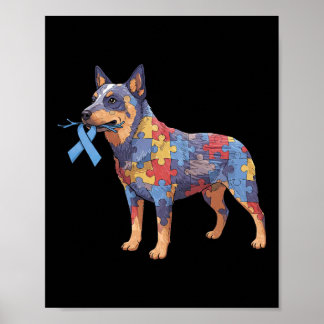 Poster Quebra-cabeça do Cão-de-Obra Australiano: Mulher d