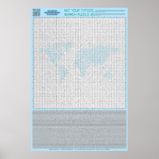 Poster QUEBRA-CABEÇA nº 5: Países - Padrão