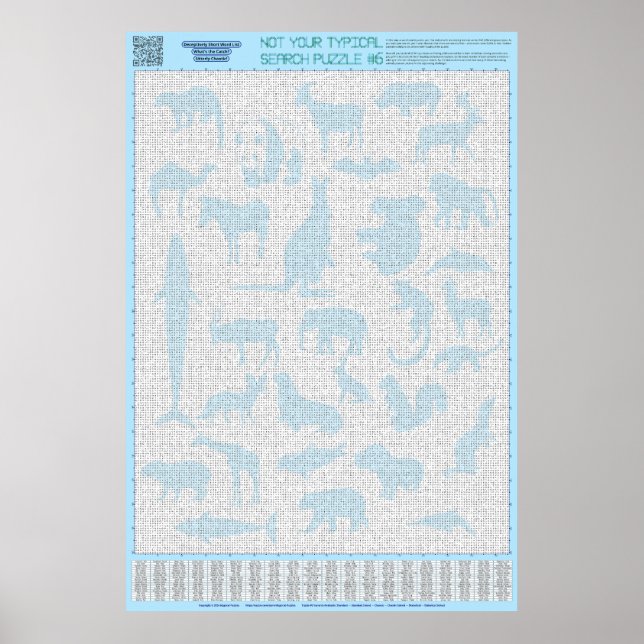 Poster QUEBRA-CABEÇA nº 6: Grupos de animais - caóticos (Frente)